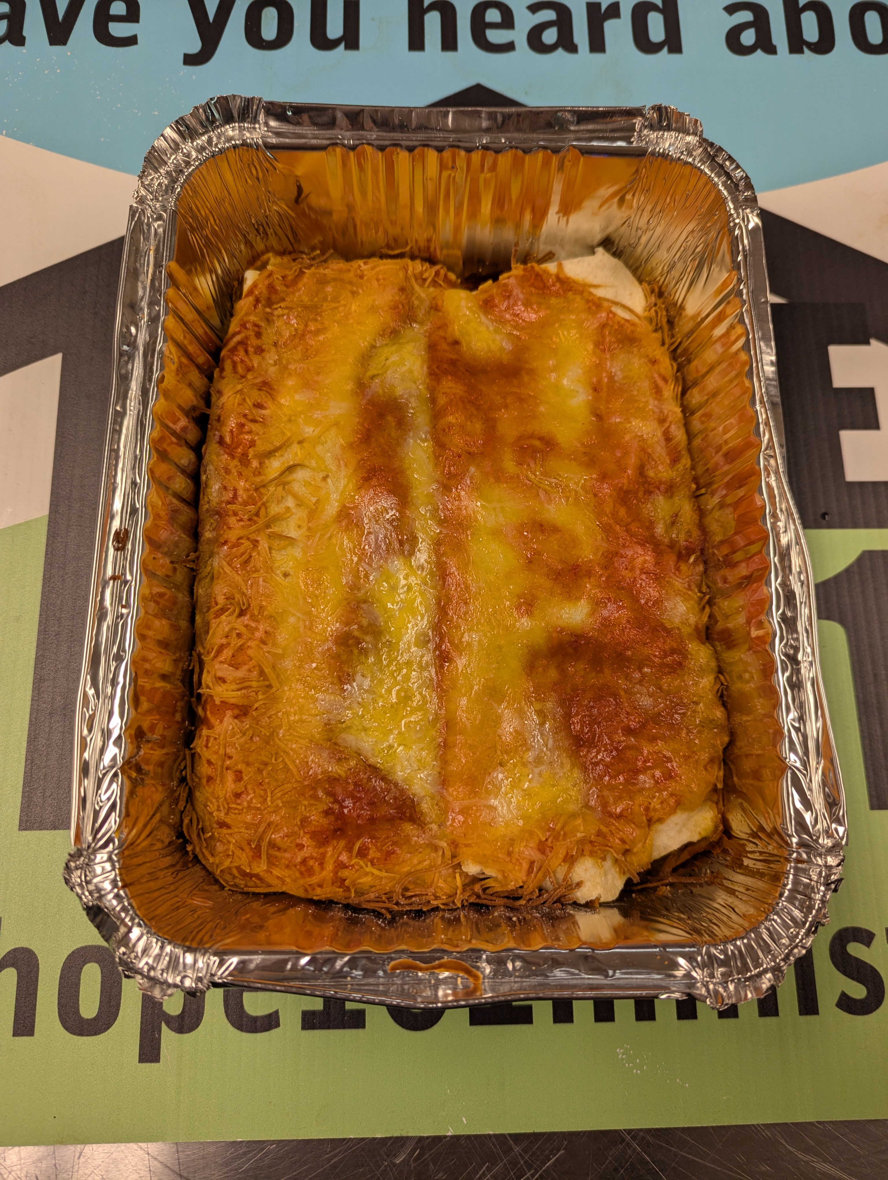 Ground beef and bean burritos - Serves 2
